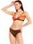 Yeni Sezon Toparlayıcı Geniş Üçgen Bikini Takımı Desenli 1
