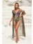 Önden Bağlamalı Uzun Kaftan Tunik Şal Desen 1
