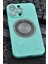iPhone 14 Pro Uyumlu Mint Yeşil Benekli Desenli Ince Sert Kapak Kılıf Kamera Lens Korumalı 1
