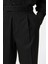 Siyah Çizgili Relaxed Fit Erkek Pantolon 4