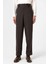 Kahve Yüksek Bel Çizgili Relaxed Fit Erkek Pantolon 1