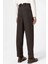 Kahve Yüksek Bel Çizgili Relaxed Fit Erkek Pantolon 4