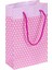 Pembe Puantiyeli Karton Çanta 12X17CM 25AD. 1