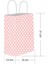 Pembe Puantiyeli Büküm Saplı Kağıt Çanta 25X31CM 25AD. 1