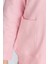%100 Pamuk Cepli Düz Renk Fitilli Kız Çocuk Pijama Takımı - Pembe 3