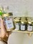 12'li Gold Metal Kapaklı Etiketli Kaşıklı Baharat Saklama Kabı Cam Kavanoz 350ML 1