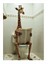 Gazete Okuyan Zürafa Mdf Tablo 18cm X 27cm 1