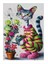 Sevimli Kedi Çiçek Sularken Mdf Tablo 18cm X 27cm 1