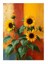 Sarı Ayçiçeği Buketi Art Mdf Poster 35cm X50cm 1