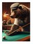 Bilardo Oynayan Ayı Mdf Tablo 35cm X50cm 1