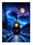 Gece Buharlı Tren Art Mdf Tablo 18cm X 27cm 1