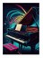 Renkli Piyano Performansı Mdf Poster 25cmx 35cm 1
