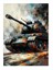 Savaş Tankı Art Mdf Poster 25cmx 35cm 1