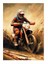 Çamurda Motosikletçi Mdf Poster 35cm X50cm 1