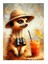 Şapkalı Meerkat Tasarım Mdf Tablo 35cm X50cm 1