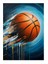 Basketbol Topu Patlaması Mdf Tablo 25cmx 35cm 1