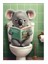 Gazete Okuyan Koala Dekoratif Mdf Tablo 35cm X50cm 1