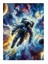 Galakside Astronot Art Mdf Poster 25cmx 35cm 1