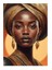 Başörtülü Afrikalı Kadın Ahşap Tablo 25cmx 35cm 1
