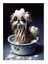 Banyo Yapan Köpek Dekoratif Ahşap Tablo 18cm X 27cm 1