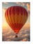 Bulutların Üzerinde Uçan Balon Model Mdf Tablo 25cmx 35cm 1