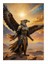 Savaşçı Elbiseli Kartal Ve Güneş Tasarım Mdf Tablo 25cmx 35cm 1