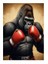 Boksör Gorilla Dekoratif Mdf Tablo 18cm X 27cm 1