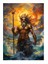 Güneş Işığında Poseidon Ve Dalgalar Tasarım Ahşap Tablo 25cmx 35cm 1