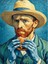 Van Gogh Portresi Modern Mdf Tablo 25cmx 35cm 1