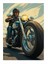 Motosiklet Üzerindeki Sürücü Art Mdf Poster 35cm X50cm 1