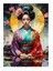 Geleneksel Kimono Içindeki Kadın Mdf Poster 35cm X50cm 1