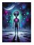 Renkli Uzaylı Figürü Modern Mdf Tablo 25cmx 35cm 1