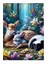 Uyuyan Yavru Hayvanlar Ve Orman Art Mdf Poster 18cm X 27cm 1