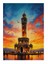 Izmir Saat Kulesi Gün Batımı Desenli Ahşap Tablo 35cm X50cm 1