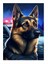 Polis Köpeği Art Mdf Tablo 25cmx 35cm 1