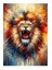 Renkli Aslan Ahşap Tablo 25cmx 35cm 1