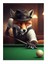 Bilardo Tilkisi Mdf Poster 18cm X 27cm 1