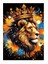 Taçlı Aslan Desenli Mdf Tablo 25cmx 35cm 1