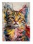 Renkli Kedi Model Mdf Tablo 35cm X50cm 1