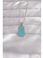 Populermarketim - 316L Çelik Gümüş Renk Mavi Mineli Tarot Kolye 1