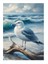 Deniz Kıyısında Martı Dekoratif Ahşap Tablo 35cm X50cm 1