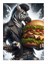 Hamburgerli Zebra Desenli Mdf Tablo 25cmx 35cm 1