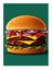 Dev Hamburger Art Mdf Poster 18cm X 27cm 1