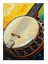 Banjo Enstrümanı Art Mdf Tablo 25cmx 35cm 1