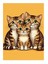 Yan Yana Üç Kedi Model Ahşap Tablo 25cmx 35cm 1