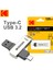 Type C ve  USB 3.2  Flash Bellek  Otg Çift Giriş Premium 1