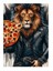 Pizza Tutan Aslan Desenli Mdf Tablo 50CMX 70CM 1