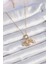 Populermarketim - 316L Çelik Gold Renk Zirkon Taş Detay Çocuk Figür Charm Model Kadın Kolye 2