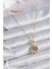 Populermarketim - 316L Çelik Gold Renk Zirkon Taşlı Ay Yıldız Model Charm Model Kadın Kolye 2