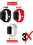 Üçlü Set | Apple Watch 3 4 5 6 7 8 9 Se 38-40-41 mm ve Series 10 (42 Mm) Uyumlu Silikon Kordon Seti 1